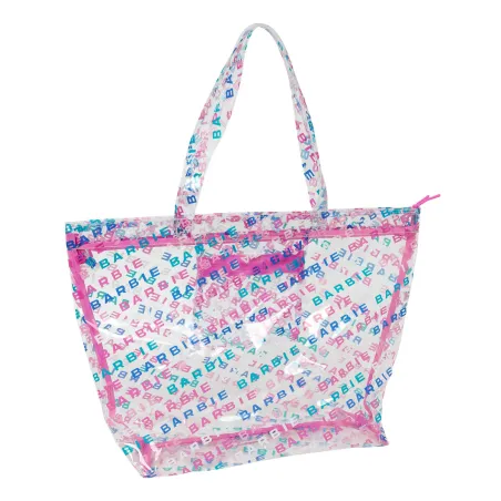 Naiste Kotid Barbie Logomania Läbipaistev Heleroosa 54 x 35 x 17 cm