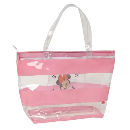 Women's Handbag Minnie Mouse Beach Pink Transparent