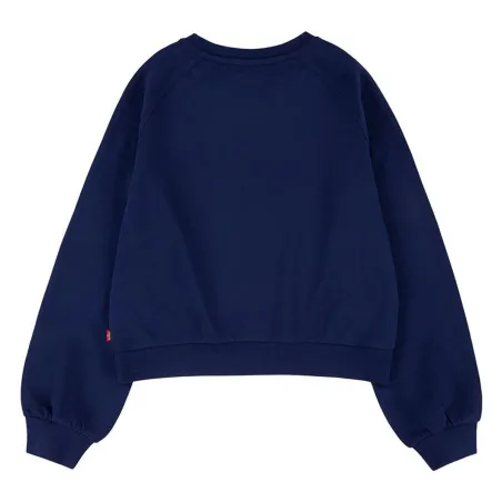 Naisten huputon collegepaita Levi's Benchwarmer Crew Girl Tummansininen