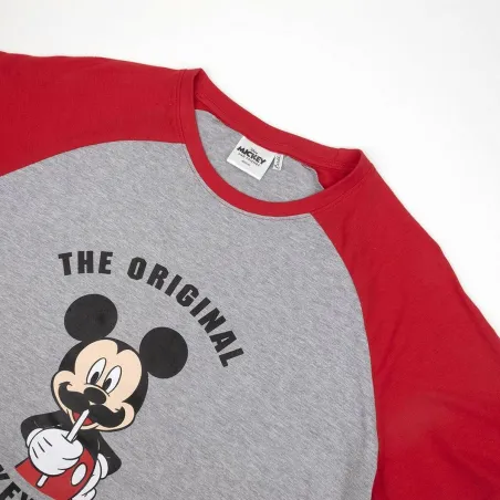 Vasaras pidžamu zēniem Mickey Mouse Sarkans (Odrasle) Vīriešu Pelēks