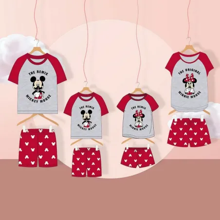 Vasaras pidžamu zēniem Mickey Mouse Sarkans (Odrasle) Vīriešu Pelēks