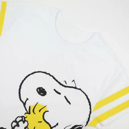 Lühikeste varrukatega T-särk, naiste Snoopy Valge