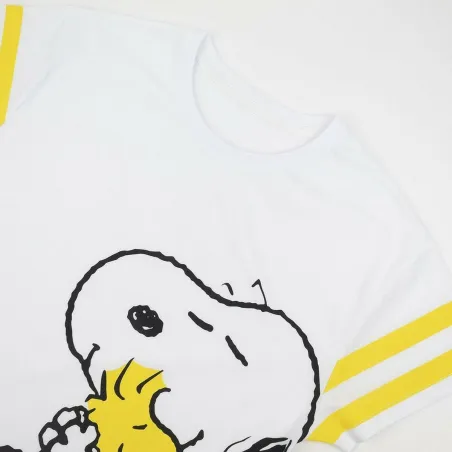 Lühikeste varrukatega T-särk, naiste Snoopy Valge