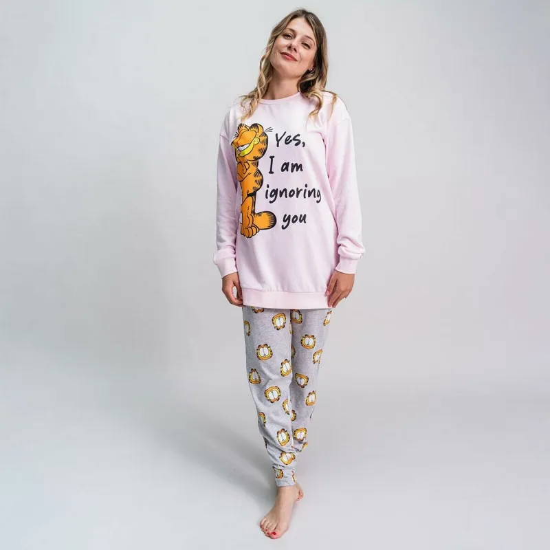 Pyjamat Garfield Vaaleanpunainen