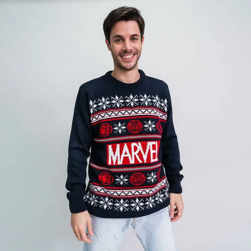 Uniseksinis megztinis Marvel Tamsiai mėlyna