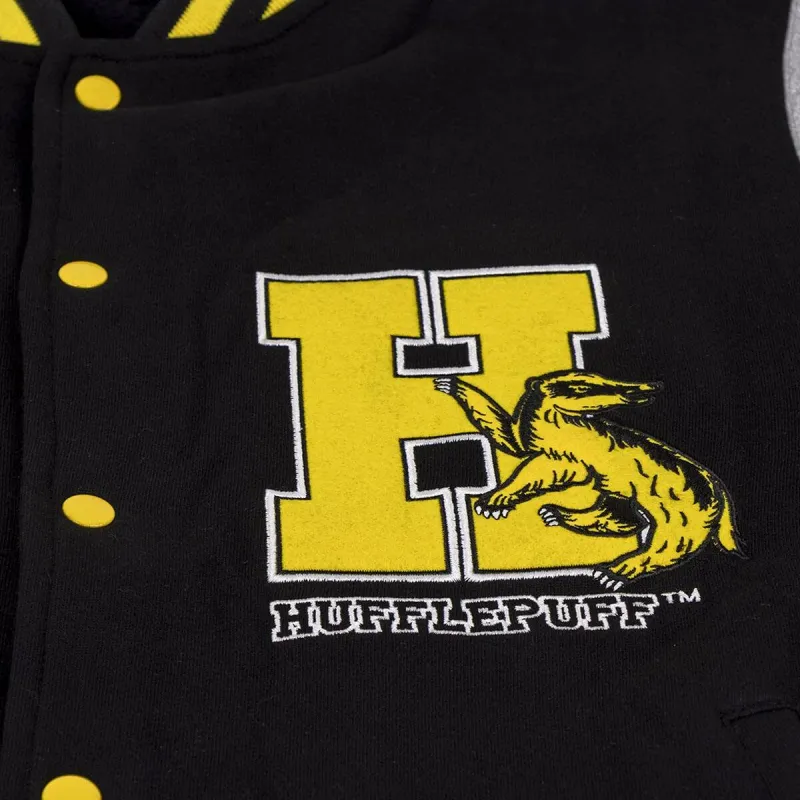 Unisex Sweatshirt without Hood Harry Potter Hufflepuff Black Grey