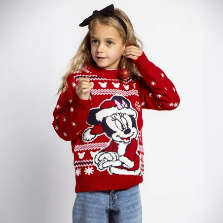 Uniseksinis megztinis Minnie Mouse Raudona