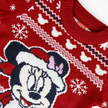 Uniseksinis megztinis Minnie Mouse Raudona