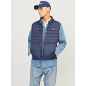 Men's Quilted Gilet Jack & Jones JJESPRINT BODYWARMER COLLAR NOOS 12258457 Navy Blue