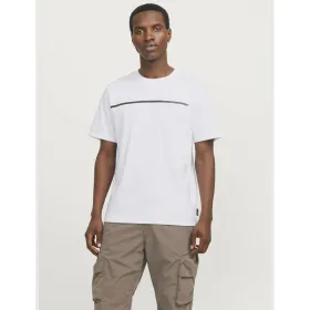 Miesten T-paita Jack & Jones JCOFUSION FULL BRANDING 12273120 Valkoinen