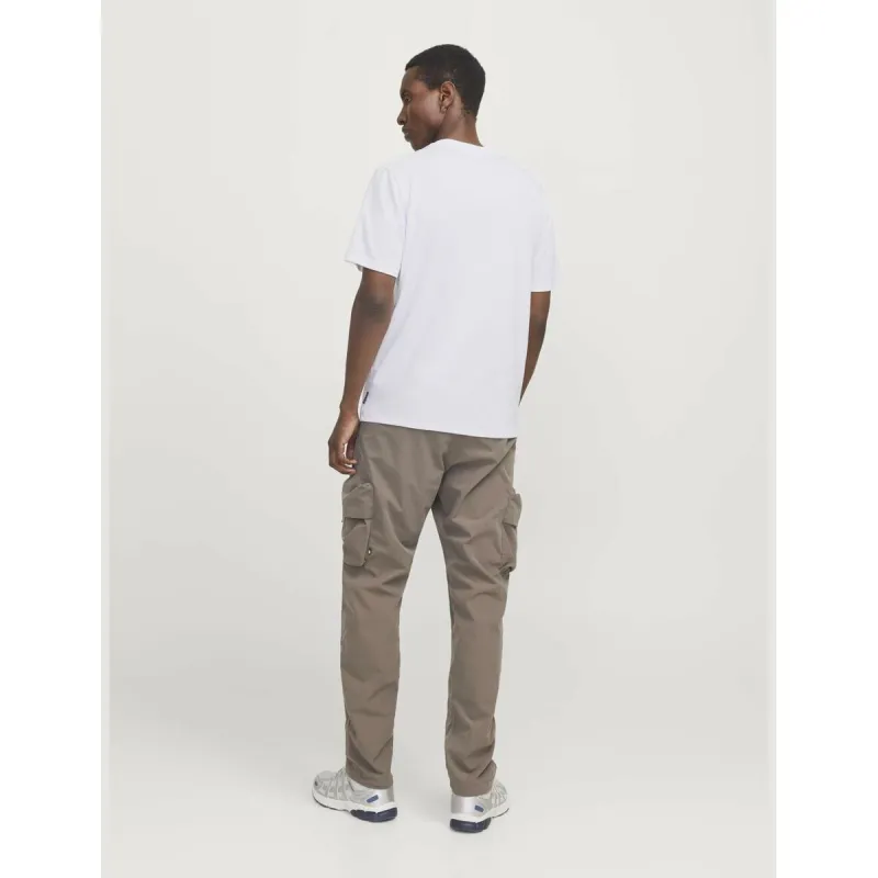 Miesten T-paita Jack & Jones JCOFUSION FULL BRANDING 12273120 Valkoinen