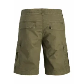 Vīriešu Īsbikses Jack & Jones JPSTCOLE MATEO CARGO SHORT MID 12274389 Zaļš