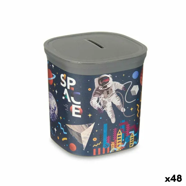 Naudas kaste Pincello Plastmasa Astronauts 9 x 10,2 x 9 cm Daudzkrāsains (48 gb.)