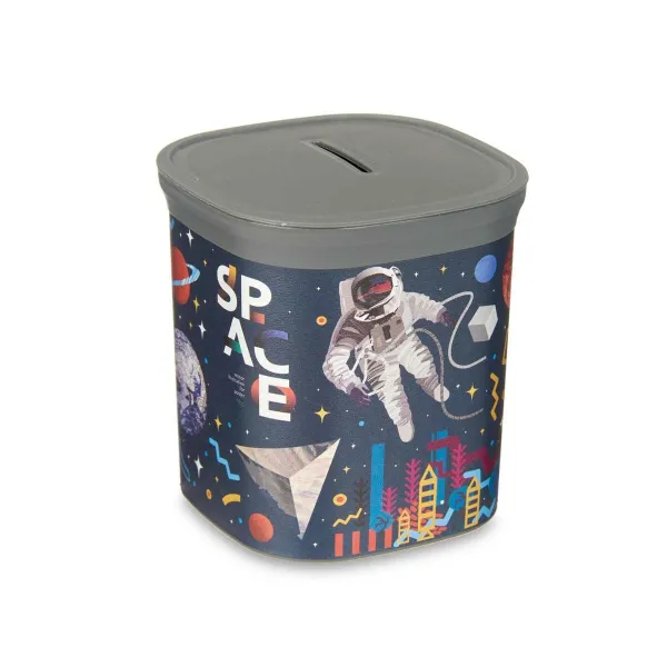 Naudas kaste Pincello Plastmasa Astronauts 9 x 10,2 x 9 cm Daudzkrāsains (48 gb.)