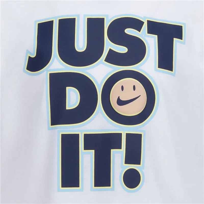 Lasten T-paita Nike Smiley Just do it Ss Valkoinen