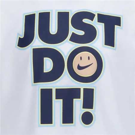 Lasten T-paita Nike Smiley Just do it Ss Valkoinen