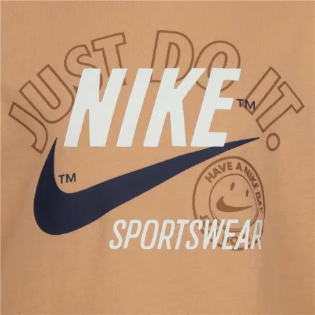 Bērnu Krekls ar Īsām Piedurknēm Nike Retro Ss Bēšs