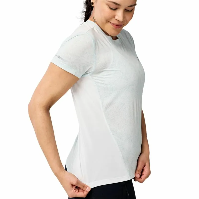Miesten T-paita Brooks Sprint Free Sleeve Valkoinen Vaaleansininen