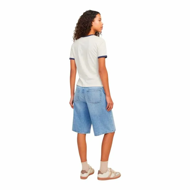 Naisten T-paita Jack & Jones Jxperle Reg Fit Valkoinen