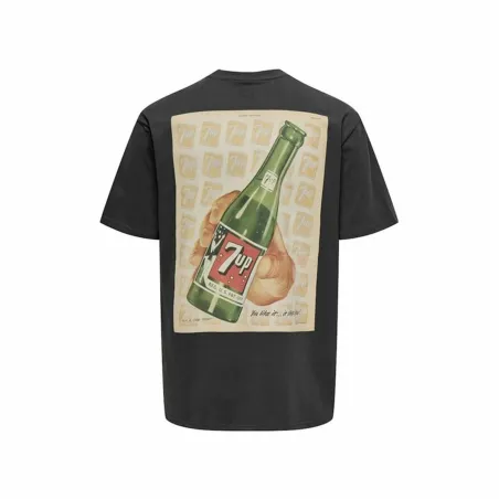 Vīriešu Krekls ar Īsām Piedurknēm Only & Sons Ons7Up Rlx Ss Melns