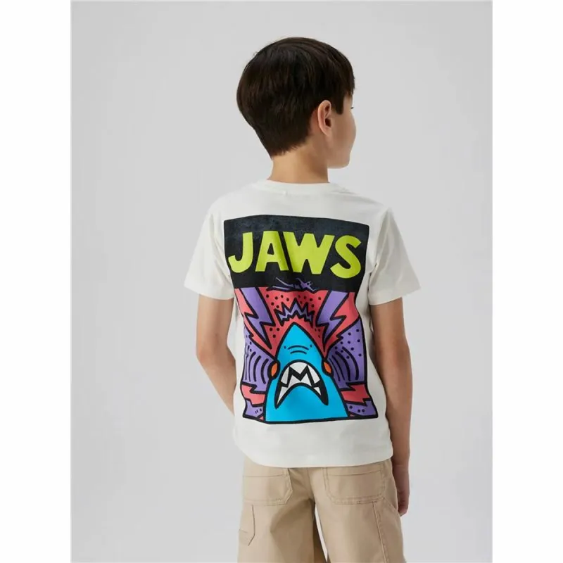 Детский Футболка с коротким рукавом Name It Nkmmakai Jaws Nreg Box Sky