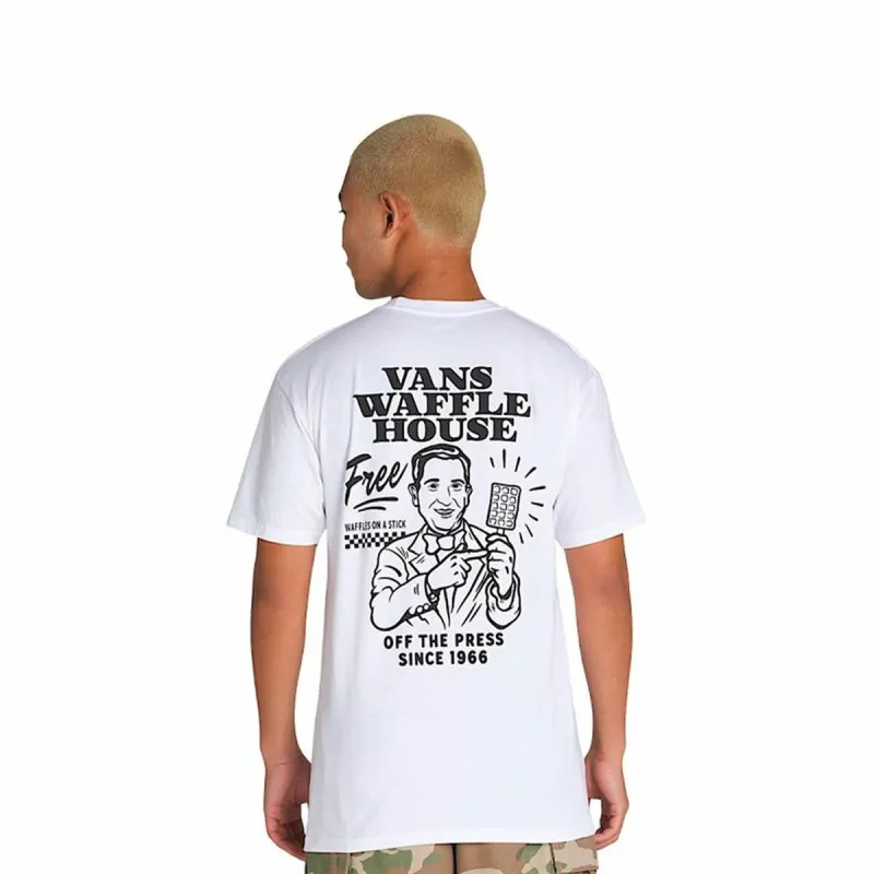 Vīriešu Krekls ar Īsām Piedurknēm Vans Death Grip Ss Balts