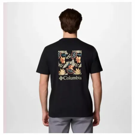 Miesten T-paita Columbia North Cascades™ Sleeve Musta