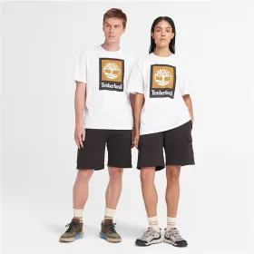 Vyriški marškinėliai su trumpomis rankovėmis Timberland Stack Logo Colored Balta