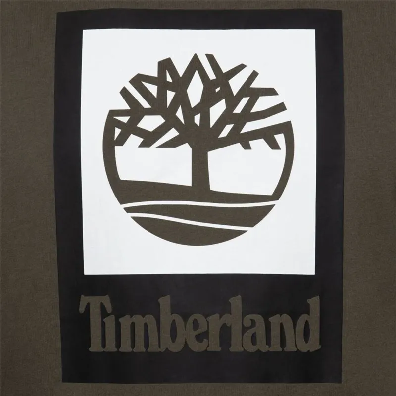 Vyriški marškinėliai su trumpomis rankovėmis Timberland Stack Logo Alyvuogių aliejus