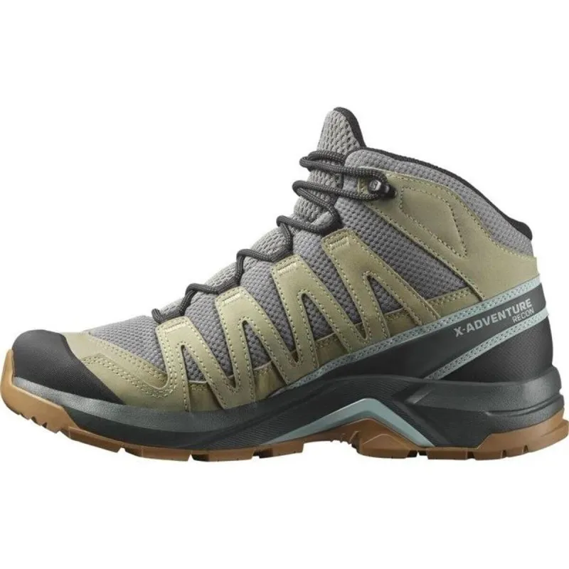 Vaikščiojimo batai vyrams Salomon X-Adventure Recon Mid Alyvuogių aliejus Tamsiai pilka