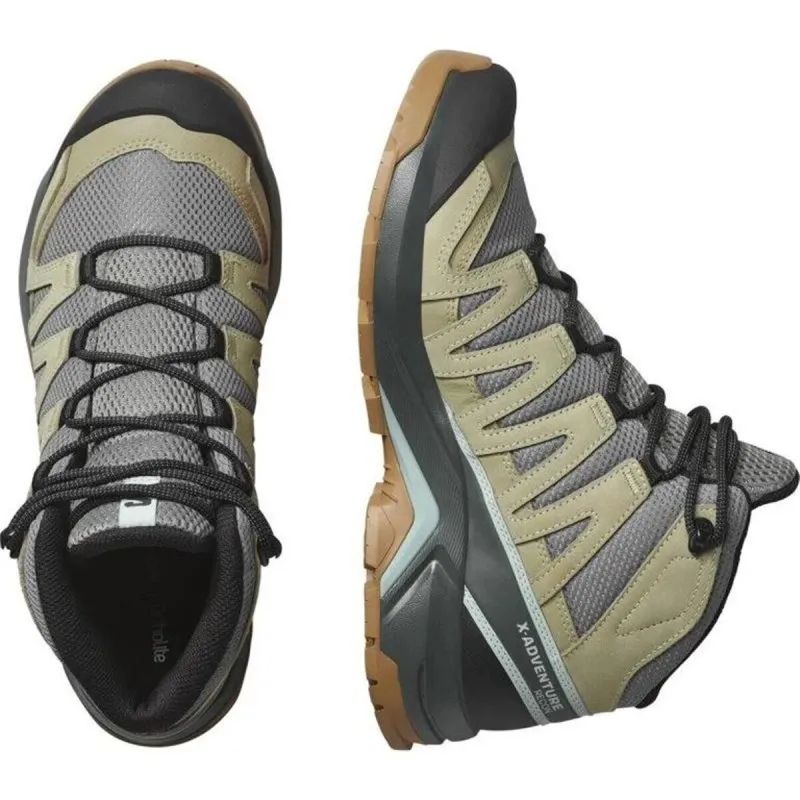 Meeste jalutuskingad Salomon X-Adventure Recon Mid Oliiv Tumehall