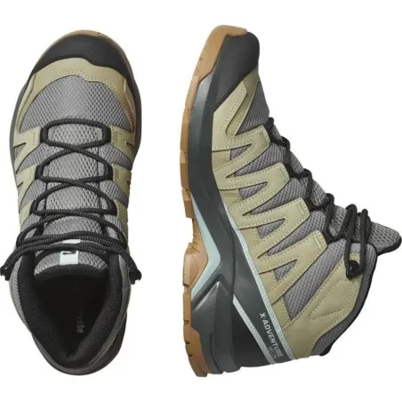 Vaikščiojimo batai vyrams Salomon X-Adventure Recon Mid Alyvuogių aliejus Tamsiai pilka