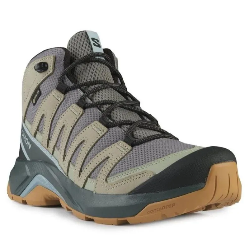 Meeste jalutuskingad Salomon X-Adventure Recon Mid Oliiv Tumehall