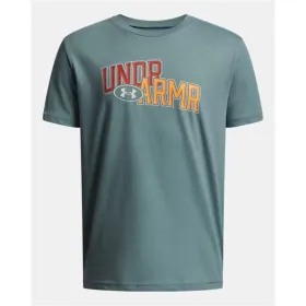 Vaikiška Marškinėliai su trumpomis rankovėmis Under Armour Overlay Wm Ss Žalia