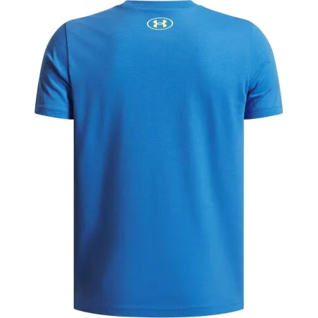 Vaikiška Marškinėliai su trumpomis rankovėmis Under Armour Overlay Wm Ss Mėlyna