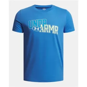 Vaikiška Marškinėliai su trumpomis rankovėmis Under Armour Overlay Wm Ss Mėlyna