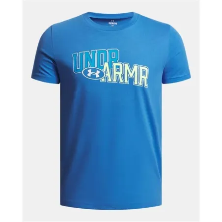 Vaikiška Marškinėliai su trumpomis rankovėmis Under Armour Overlay Wm Ss Mėlyna