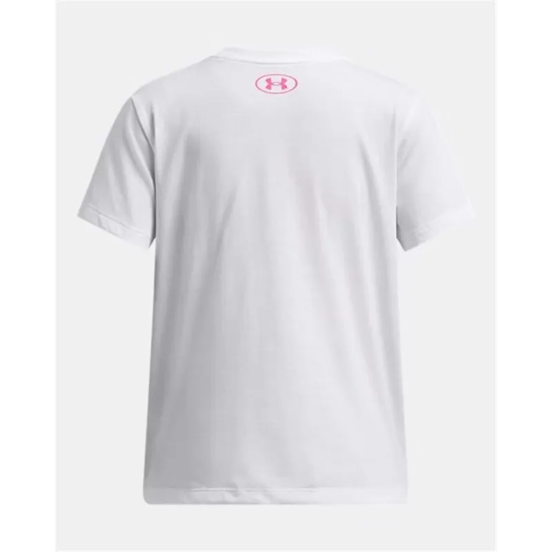 Child's Short Sleeve T-Shirt Under Armour Big Logo White