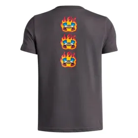 Vaikiška Marškinėliai su trumpomis rankovėmis Under Armour Flame Wm Ss Pilka