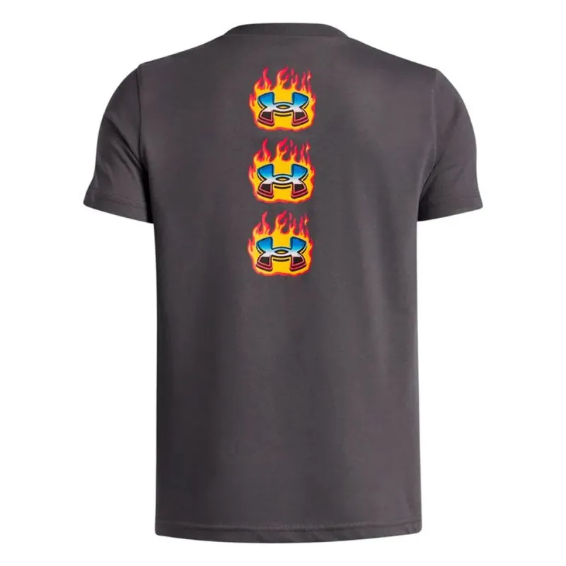 Детский Футболка с коротким рукавом Under Armour Flame Wm Ss Серый