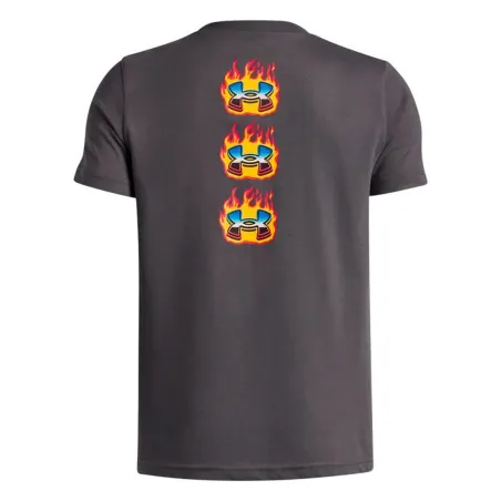 Детский Футболка с коротким рукавом Under Armour Flame Wm Ss Серый