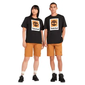Vyriški marškinėliai su trumpomis rankovėmis Timberland Stack Logo Colored Short Sleeve Juoda
