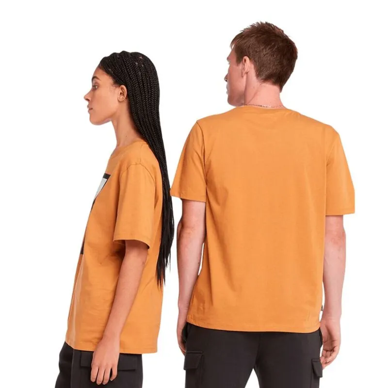 Men’s Short Sleeve T-Shirt Timberland Stack Logo Colored Short Sleeve Orange