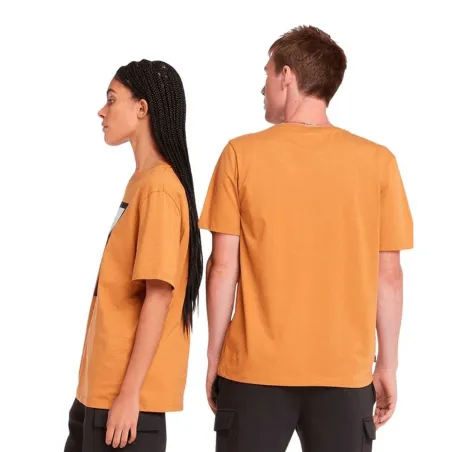Футболка с коротким рукавом мужская Timberland Stack Logo Colored Short Sleeve Оранжевый