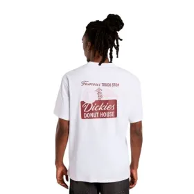 Vīriešu Krekls ar Īsām Piedurknēm Dickies Donut House Ss Balts