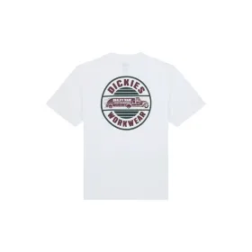 Vīriešu Krekls ar Īsām Piedurknēm Dickies Circle Ss Balts