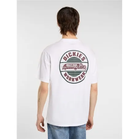 Lühikeste varrukatega T-särk, meeste Dickies Circle Ss Valge