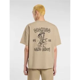 Vīriešu Krekls ar Īsām Piedurknēm Dickies Decartuville Ss Bēšs