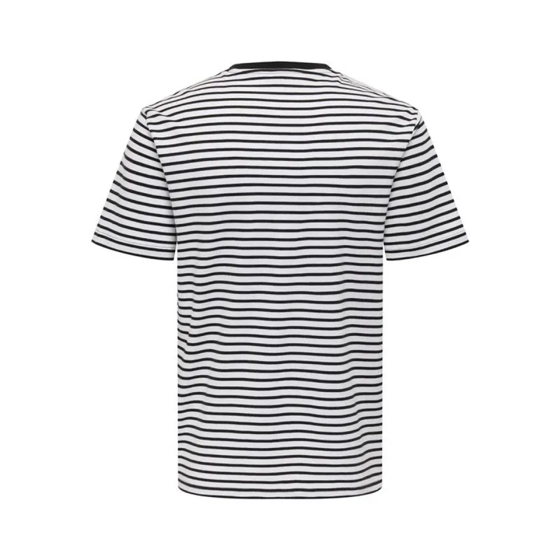 Miesten T-paita Only & Sons Onsdawson Reg Stripe Musta