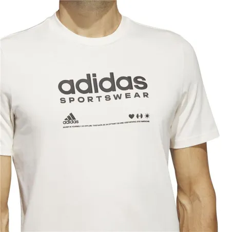 Miesten T-paita Adidas Lounge Valkoinen